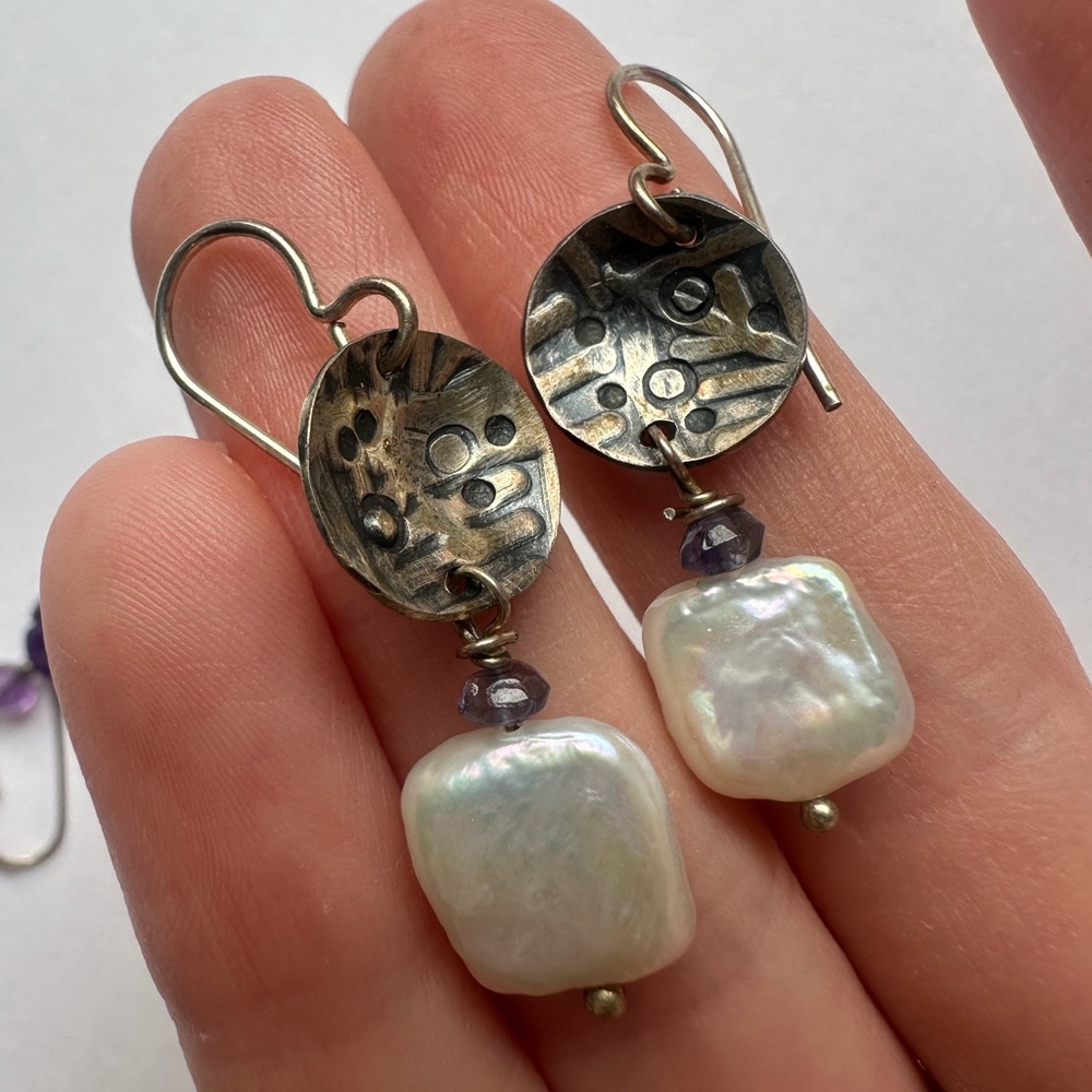MOP Sterling Silver Earrings